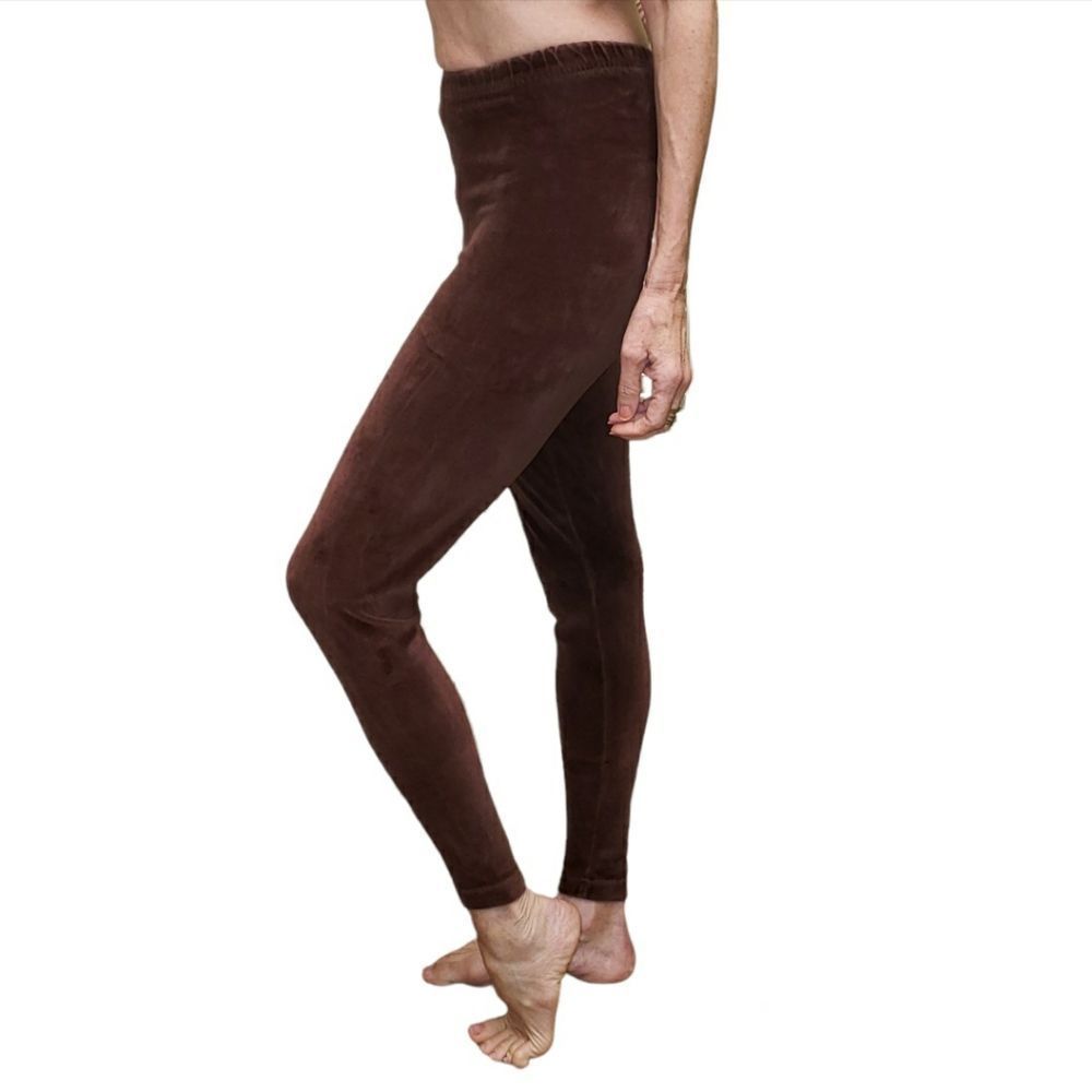 SOLD Vintage MODA Velvet Pants, Brown, High Waisted, S / XS - Picture 2 of 8